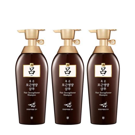 South Korea imported Ryo Brown Ryo nourishing shampoo and conditioner gift box original Ryo 3 baptism box 2 washes 1 care gift box 500ml*3 bottles mixed hair nourishing repair strong hair roots