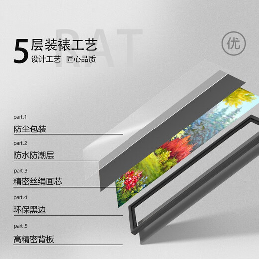 莫小邪  沙发背景墙装饰画客厅高档大气2021新款聚宝盆山水画挂画风景壁画 莫小邪1585 中间110*90 左右70*90水晶膜三联画 黑边