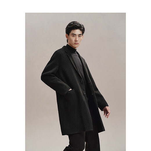 PEACEBIRD Men's Casual Coat Fashionable Casual Coat BAAAE411M# Dark Gray M