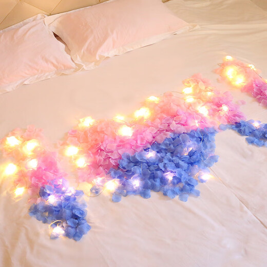 Liuying (liuying) simulated rose petals, wedding confession decoration, hand-spreading flowers, Valentine's Day proposal, romantic wedding room decoration supplies, rose red pack (about 100 pieces)