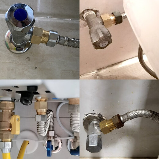 Humin 4-point copper joint toilet one-way check valve water inlet prevents toilet liquid backflow backflow water heater water pipe check valve inner wire flows to outer wire pure copper valve body one pack