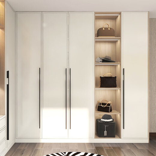 Haier Wardrobe Customized Bedroom Furniture for Small House Whole House Modern Simple Bookcase Wine Cabinet Cloakroom Customized Customized Gold