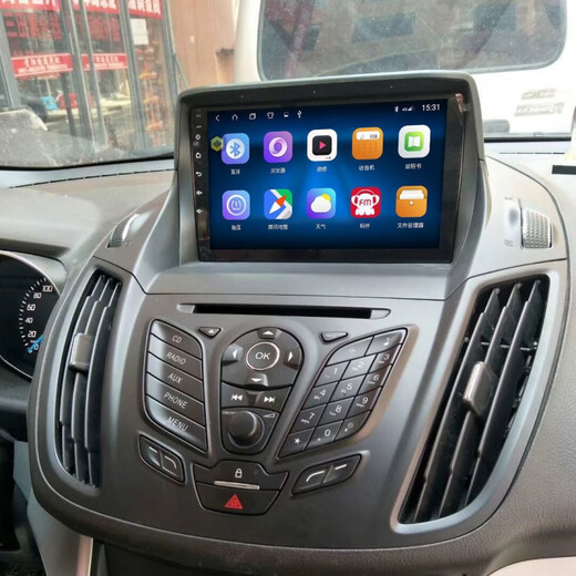 Zhuo Yonghang convient à Ford Winghu Contrôle central monté sur une voiture intelligente Android Navigation grande écran Inversion de bénédiction intégrée 2 + 32G Version WiFi Configuration standard officielle