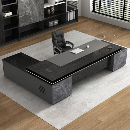 Xinhebang boss desk simple modern desk supervisor desk and chair combination luxury double cabinet president manager desk office furniture 2.0 meters luxury double side cabinet