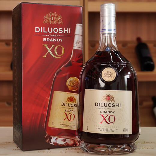 蒂洛仕洋酒XO白兰地1L装法国进口酒送礼40度干邑口感 1L 6瓶 整箱+同款1瓶