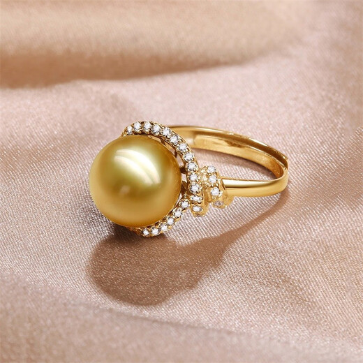 Queen of Pearls South Sea Gold Pearl Ring Fashionable Saltwater Pearl Ring Birthday Gift to Last a Lifetime