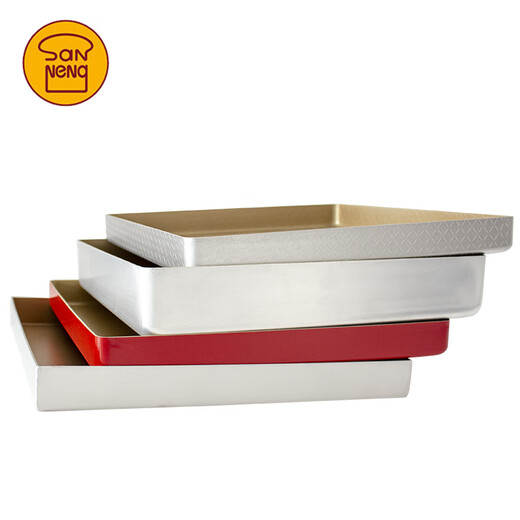 SANNENG (SANNENG) SN13123 golden non-stick ancient baking pan square gold plate non-stick 28x28 cake roll mooncake baking mold SN13123 comes with oil cloth (the oil cloth is not SANNENG)