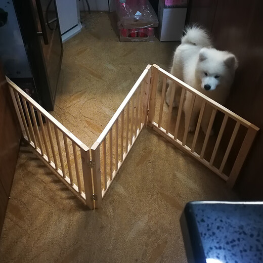 Congteng Pet Fence Dog Fence Indoor Isolation Door Anti-Jailbreak Small Dog Movable Outdoor Foldable Combination - Fixed Tri-fold Fence 1.8m long x 43cm high including 2 pieces