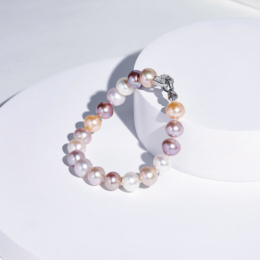 Tahiti pearl bracelet candy jump color white freshwater pearl bracelet for girlfriend candy color pearl bracelet 8-9mm