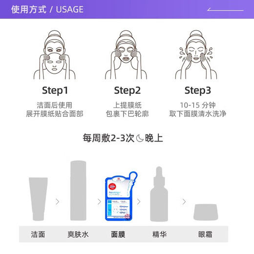 Lidezi's leading moisturizing and moisturizing Korean facial mask for men and women 25ML*10 pieces to shrink pores and send to boys after sun exposure