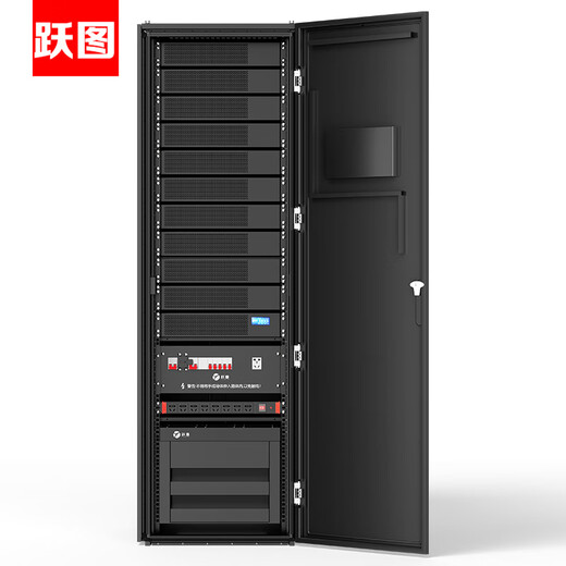 Yuetu intelligent integrated cabinet 42U cabinet air conditioner 1.5KW cooling capacity automatic constant temperature current and voltage monitoring front and rear access control smoke lighting dynamic ring server cabinet ADC61042-C
