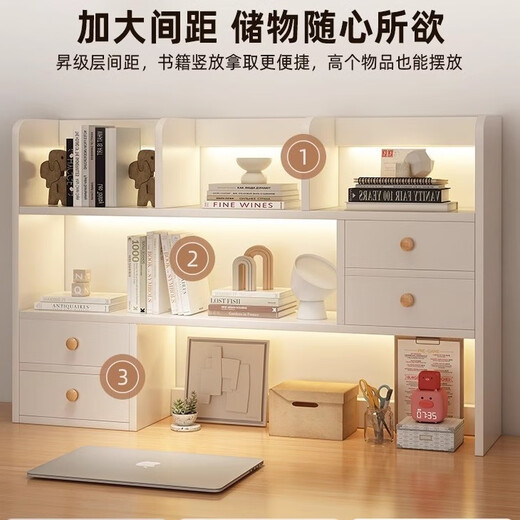 Quanpinwu Bookshelf Desktop Storage Rack Desk Storage Cabinet Storage Rack Office File Rack Simple Study Desk Book Storage