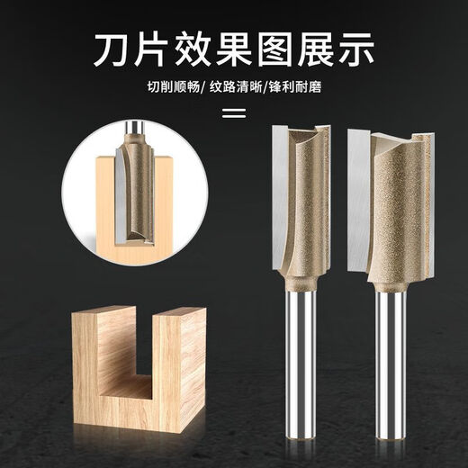 Woodworking milling cutter famous blade professional grade alloy single and double edge straight knife slotting knife broaching knife trimming machine engraving machine head professional grade straight knife flash coffee 1/4*6*30