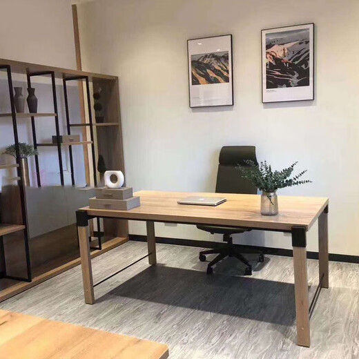 Henghe Century Weihao Möbelkonferenz Langer Tisch Einfacher langer Stahlholz Tisch Rechteckige Trainingstisch Büroempfang und Verhandlungstisch Cardi Wood 2400*1283*768 mm