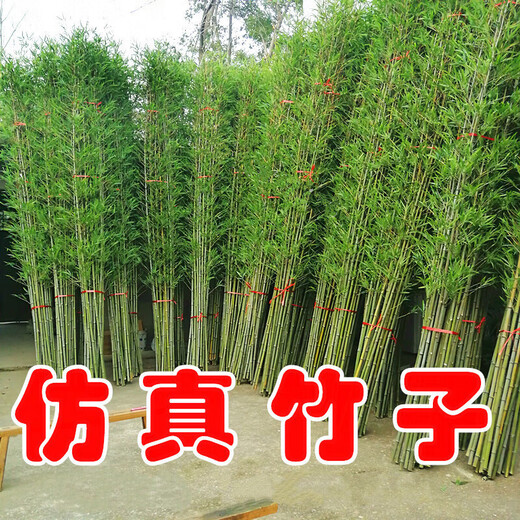 Hua e flow simulated bamboo outdoor decoration fake bamboo simulated plant landscaping bionic bamboo outdoor green plants 3.0 meters high 100 roots