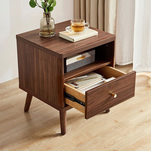 林氏家居床头柜卧室储物柜收纳柜床边柜JU1B-A【胡桃色】JU1B-C床头柜
