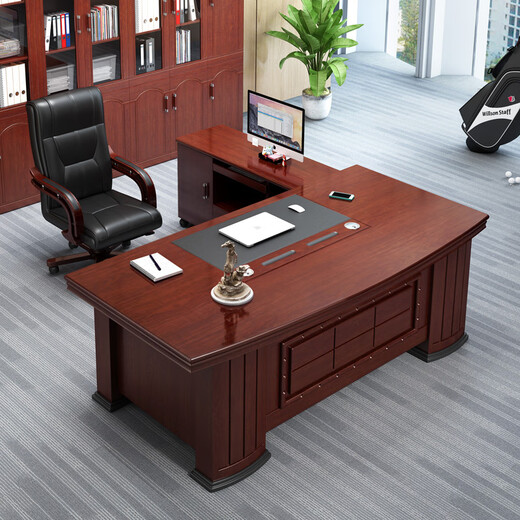 Li Lun Boss desk office desk and chair combination Chinese style office furniture simple executive desk 10# 1.8m table + A chair