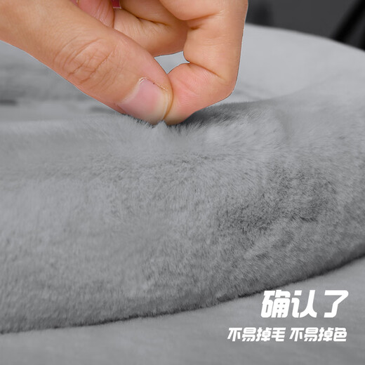 Purple wind chime plush car steering wheel cover winter steering wheel protective cover winter handlebar cover Civic Lavida Magotan Audi a6 thick plush - black round round