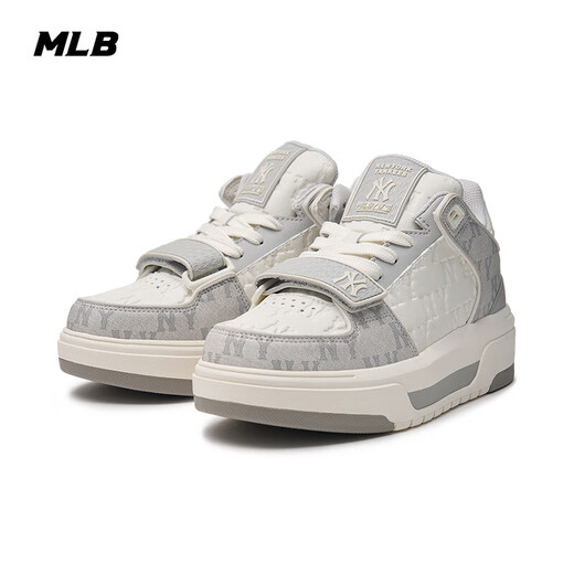 MLB板鞋男女同款虞书欣代言明星同款学长鞋运动休闲鞋3ASXCMM4N 灰色/50GRS 37.5 (235mm)