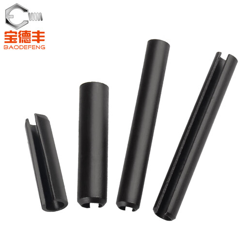 Baodefeng iron black open elastic pin cylindrical pin hollow positioning pin GB879 pin shaft national standard fastener standard parts M5x30 50 pieces