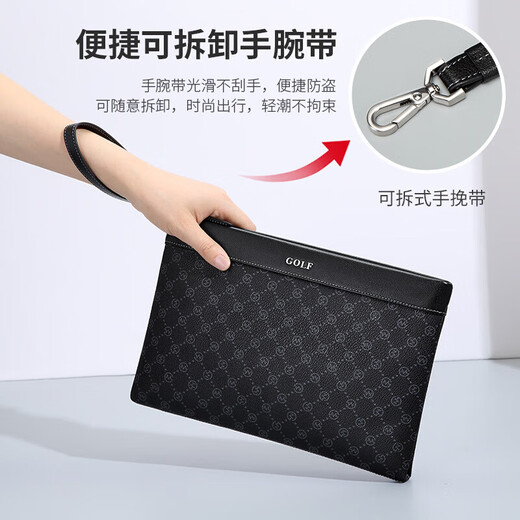 Golf (GOLF) men's handbag large capacity clutch bag men's multi-card slot envelope bag clutch bag long wallet gift for boyfriend
