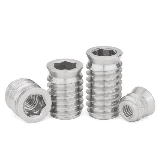 Jinggong (JINGGONG) 304 stainless steel internal and external teeth embedded nuts furniture nuts hexagonal countersunk head nuts embedded wood nuts with introduction M6*17 (5 pieces)