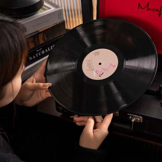 MOCAFINE Gramophone Antique Portable LP Vinyl Record Player Old-school Record Player Bluetooth Audio Birthday Gift 5W Plug-in Classic Model Elementary Record Function No Bluetooth