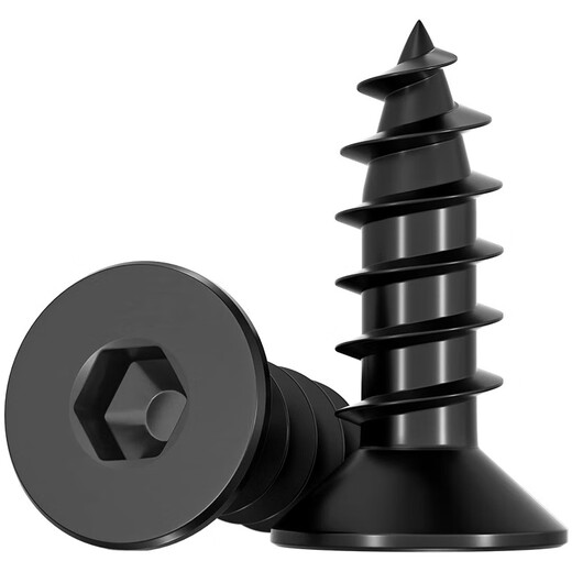 Tianzhuo Hardware black 304 stainless steel countersunk head hexagonal self-tapping screws flat head screws self-tapping wood screws MM2M3M4 black 304 M8*45 5 pcs