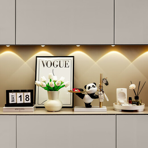 Lion Panda Key Storage Porch Ornaments Home Decoration Living Room Shoe Cabinet Shelf Housewarming Gift Panda Kick Tray Key Holder