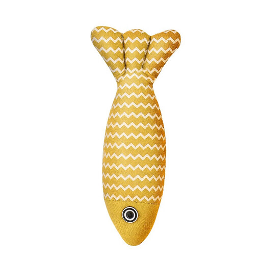 Qi Oh Cat Toy Self-Happiness and Relief from Boredom Cat Mint Simulated Azabu Fish Kitten Cat Funny Stick Kitten Teething Pet Supplies Mute Azabu Little Yellow Croaker