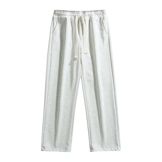 FANTA Chinese cotton heavy hemming style spring and autumn men's straight casual sports trousers Hong Kong style loose Anta 660 black Hailan L