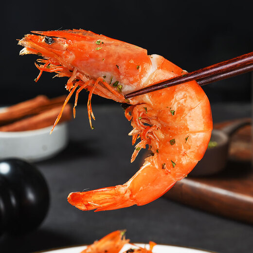 Jingxian Port Ecuadorian white shrimp net weight 3Jin Jin is equal to 0.5kg, extra large size 45-60 pieces/box salt-frozen prawns for family dinner