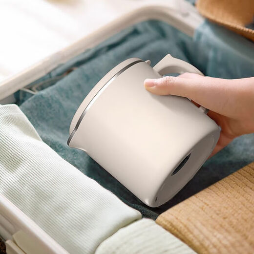 AIKAISUN German Folding Kettle Travel Portable Hot Water Kettle Insulated All-in-One Health Pot Intelligent Boiling Cup Small Instant Noodle Pot 800ML 304L Integrated Inner Tank Ultra-Thick Waterproof Leakage Can Be Taken on Airplanes and High-Speed Rails