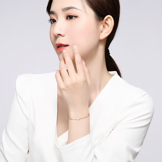 Chao Acer 18K gold rose gold bracelet girl birthday gift little lucky SCK30003184 about 16 to 17cm