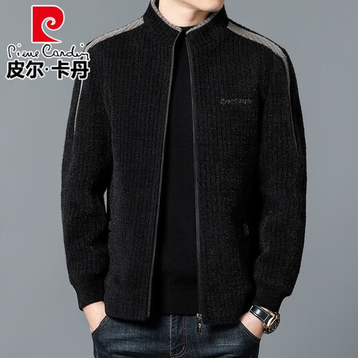 Pierre Cardin 2025 high-end woolen jacket men's autumn and winter fashionable casual wool jacket stand-up collar jacket middle-aged dad top camel M 170