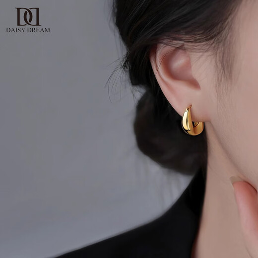 DAISY DREAM Irregular Cold Style Earrings Feminine Niche High-end Earrings Earrings 2025 New Versatile Ear Jewelry Silver Geometric Earrings 925 Silver Needle