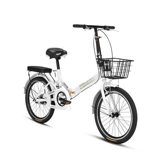 Feige folding bicycle low-span soft-tail frame men's and women's youth student urban leisure mobility bicycle single speed 22 inches white