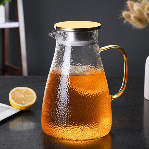 MULTIPOTENT heat-resistant high borosilicate glass cold water bottle set 1.8L juice bottle household water cup milk cup one pot four cups