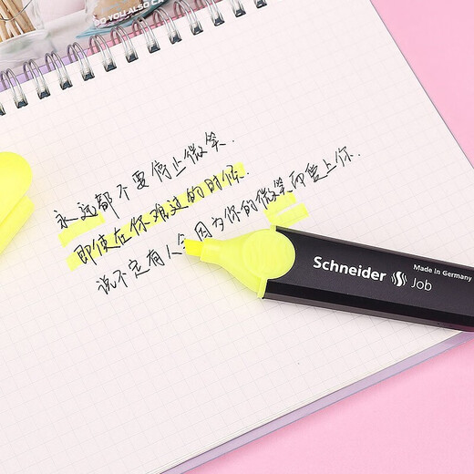 施耐德（Schneider）大容量荧光笔彩色标记号笔学生划重点做笔记办公用1-5mm 蓝色单支1503