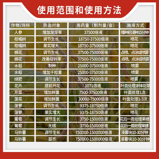 Yue Lian Shanghai Yue Lian 75% gibberellic acid gibberellin 920 growth regulator seedling production early flowering seedless 1g*100 bags