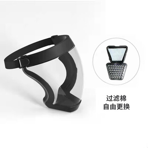 Чжуо Хунган полированная и вырезанная полнолицевая маска против запотевания, противоударная, термостойкая и защищающая от брызг, защитные очки и маска для дрифта, прозрачный распылитель пестицидов, черная оправа и белые линзы, противотуманный стиль высокой четкости + 10 кусков хлопчатобумажного фильтра