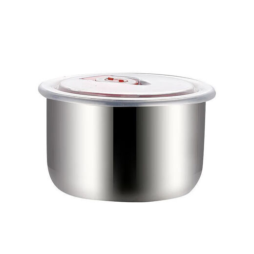 Stainless steel storage box commercial picnic box with lid large capacity refrigerator storage box universal food grade storage bowl with lid large size two pack