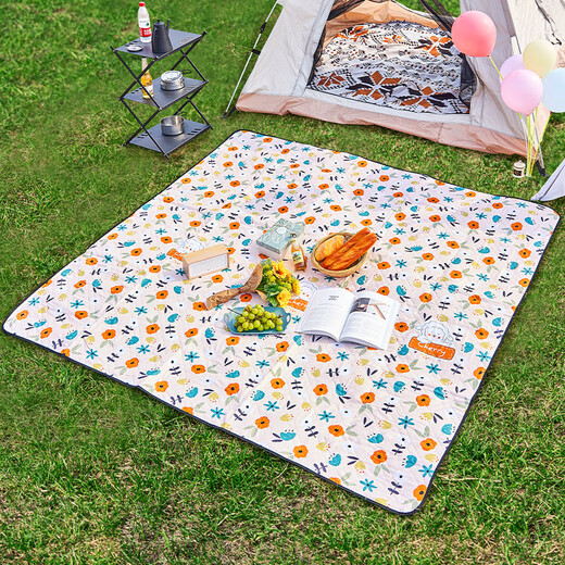 Made in Tokyo, outdoor picnic mat, park tent, moisture-proof mat, camping mat, ultrasonic machine washable floor mat, flowery 200*200cm