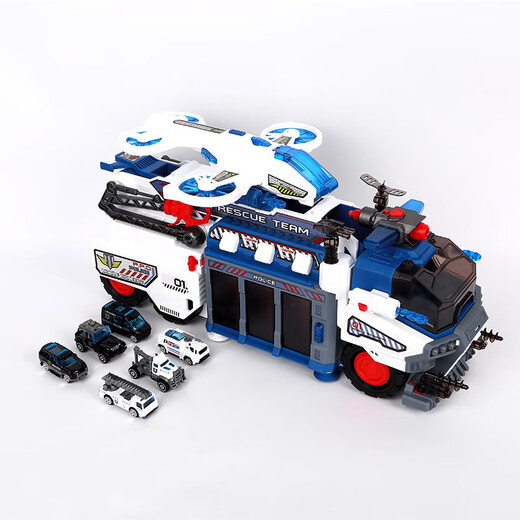 赟娅山姆同款轨道合金车儿童益智玩具男孩3-6岁男童2宝宝5小孩4小朋友 山姆同款警车 6合金车+精美礼盒