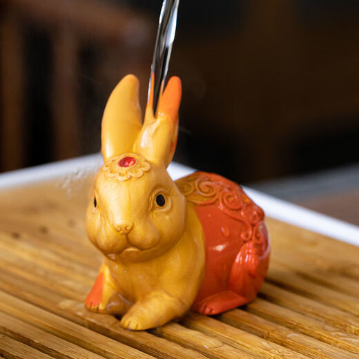 Rabbit Ornament Tea Pet Color Changing Small Ornaments Tea Tray Ornaments Small Tea Pet Fortune Rabbit Tea Play Fine Tea Set Ornaments Fortune Rabbit Gold