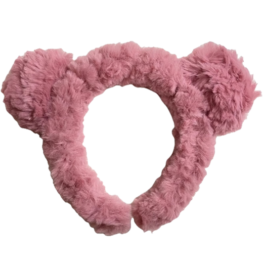 Anzhishang Cute Bear Ears Plush Headband Women's Face Wash Hairband Internet Celebrity Hairpin Headband Bangs Hair Accessories Hair Bundle 1# Coffee-Plush Bear Headband
