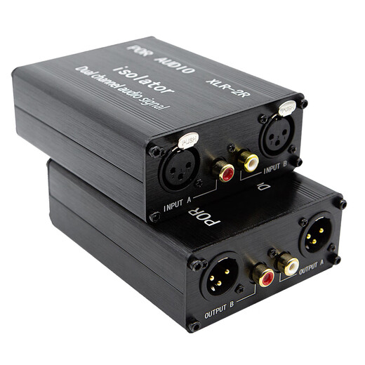PXSW Professional Audio Isolation Transformer Current Sound Eliminator Removes Noise Floor Common Ground Filter Noise Reduction Audio Isolator XLR Permalloy LA2 XLR-2R-Lotus+XLR