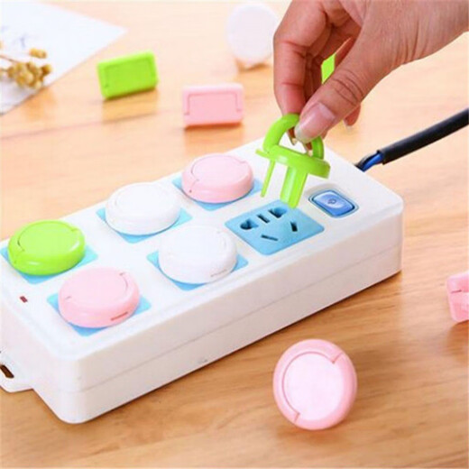 Socket Protective Cover Plug Jack Safety Plug Board Head Protection Baby Anti-Shock Insulating Protective Cover Socket Cover Socket Protective Cover 3 Holes 20 Pcs Green