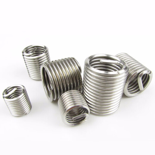 Jishuo M6 M24 304 stainless steel fine thread thread sleeve wire screw sleeve/thread protective sleeve fine thread screw sleeve M10*1.0*1D 5 pcs