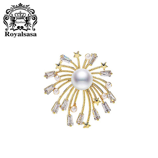 Royal sasa Japanese style fireworks brooch women's seam-free dress anti-exposure button shirt suit accessories collar button trendy